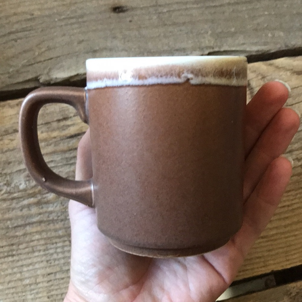 VTG 70s Set of 4 Mismatched Boho Earthy Dip Glaze Ceramic Mugs, Made in Japan - Picture 8 of 11